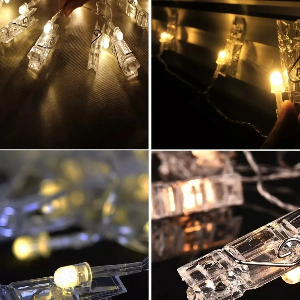 Luz Led Pinza Fotos X10 Luces Gancho Extensión Decorativa A