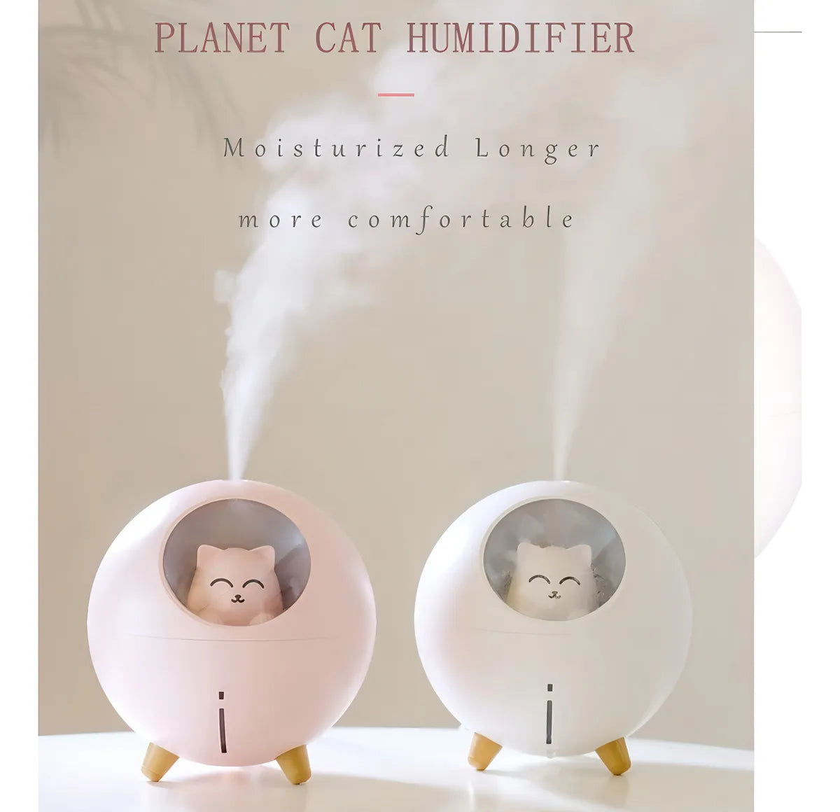 Planet Cat Humidifier 1-TX5 con voltaje de rosa