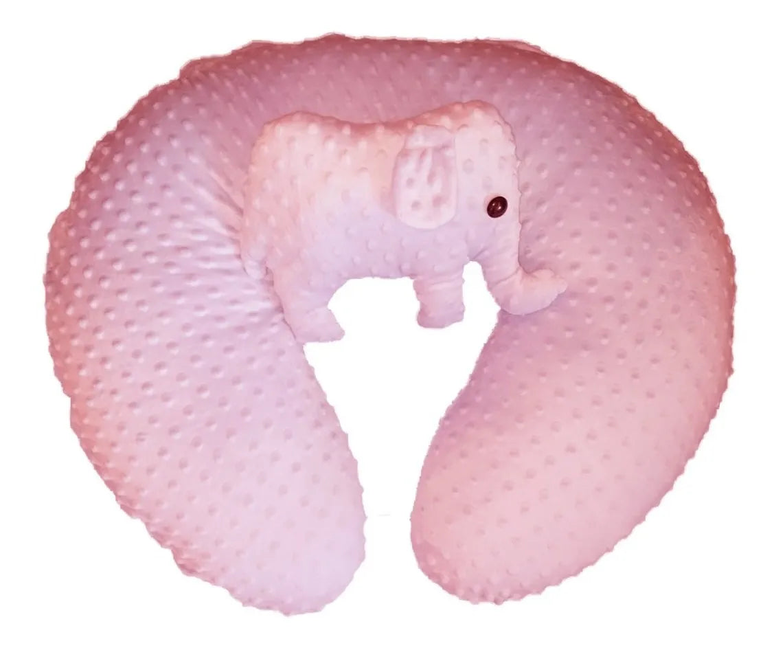 Almohada Cojín Materno De Lactancia Multiusos Color Rosa Claro