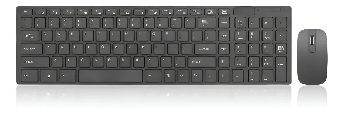 Combo Teclado Mouse Inalambrico Con Receptor 2.4g K-06 Kit Color Del Mouse Negro Color Del Teclado Negro
