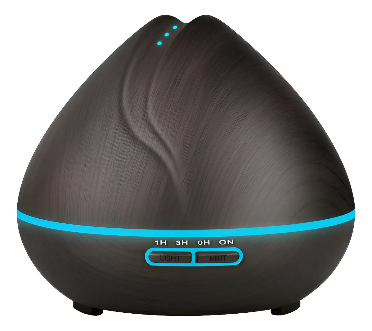 Humificador Difusor Ultrasónico Silencioso 550ml + Control Marrón Oscuro