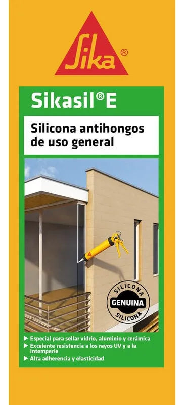 Sikasil E Silicona Antihongos Sello Juntas Vidrio Blanco