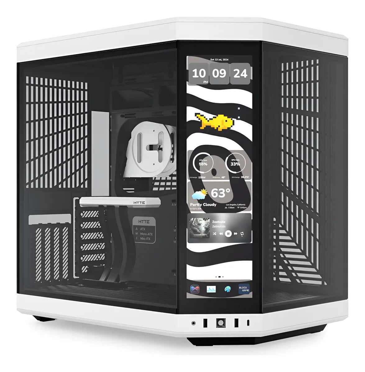 Estuche Atx Hyte Y70 Touch Panda - Pantalla Tactil 2.5k