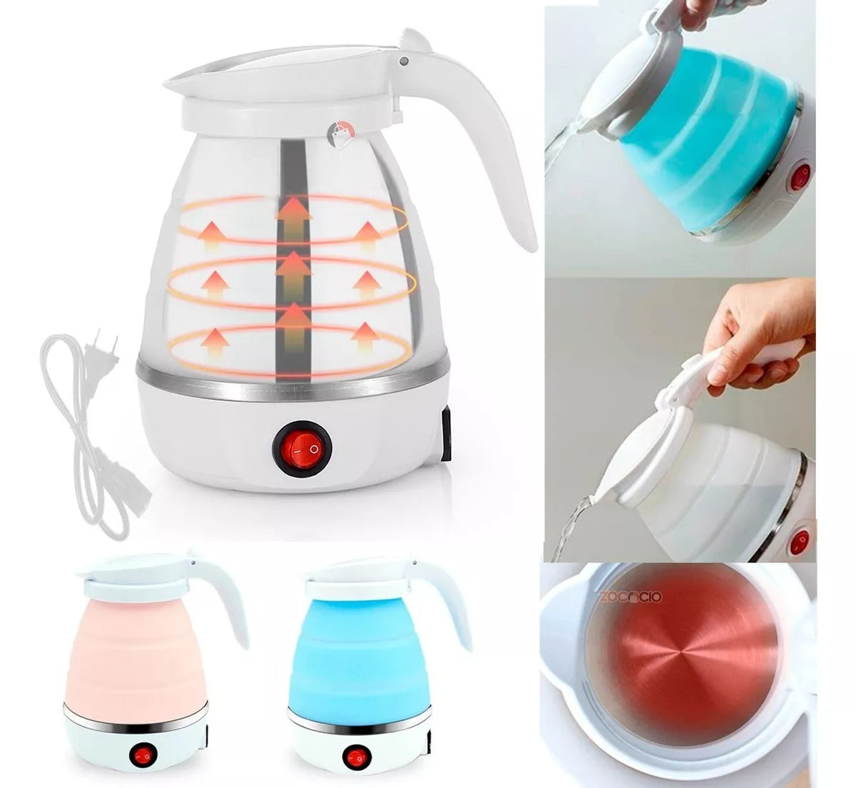 Calentador Eléctrico Plegable Portable Hervidor De Liquido