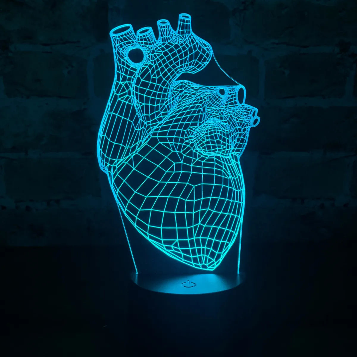 Lámpara Led 3d Corazón Humano Anatómico Decoración Regalo - Negra