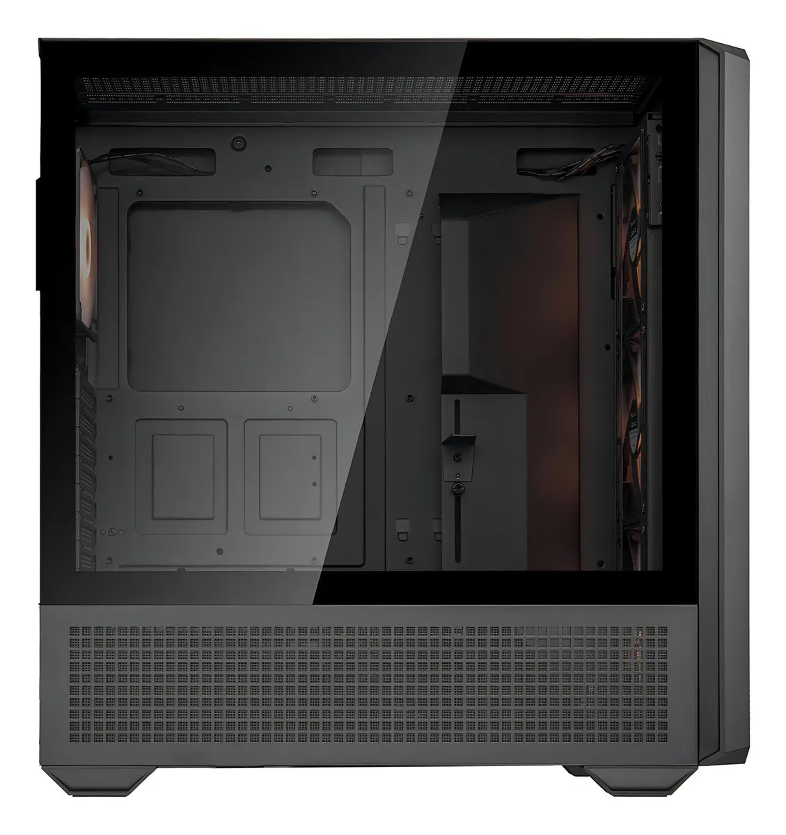 Armario para jugadores Cougar Mx600 Rgb Mesh Black Temp Glass. Completo