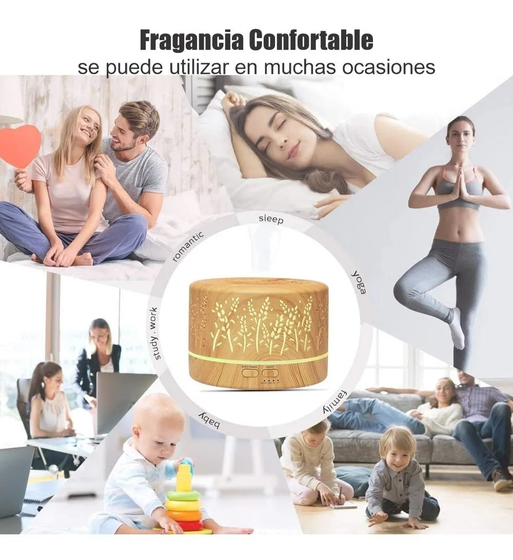 Difusor De Aromas Humidificador De Aire 700ml Kp1820+control Color Marrón Claro