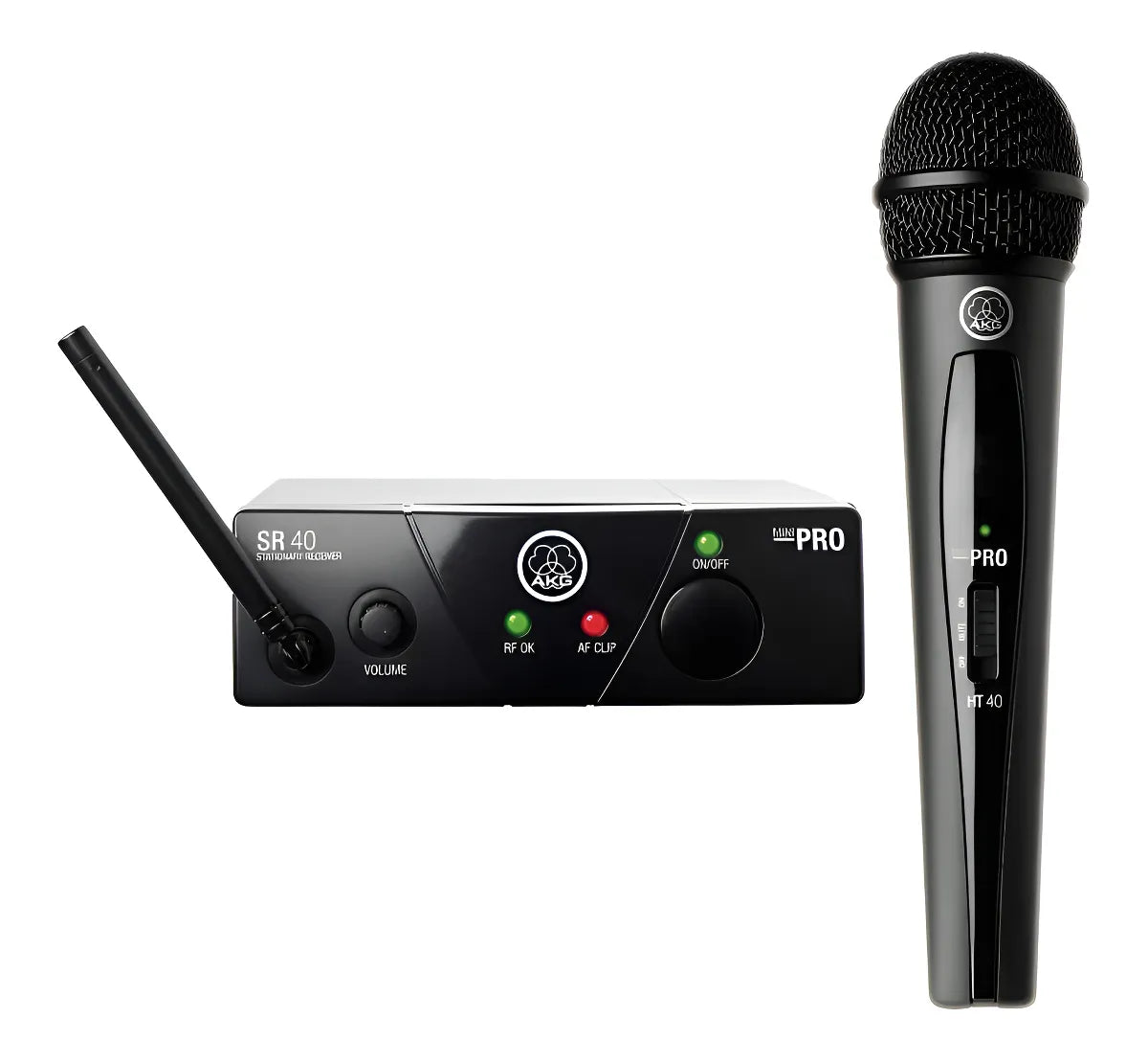 Micrófono AKG WMS40 Mini Vocal Set Dinámico Cardioide color negroS