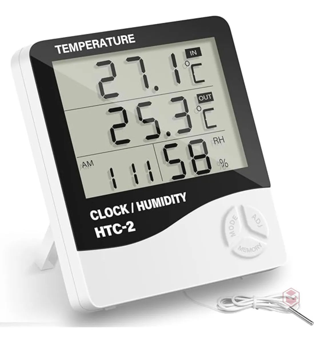 Termohigrometro Digital Higrometro, Termometro, Reloj Sonda