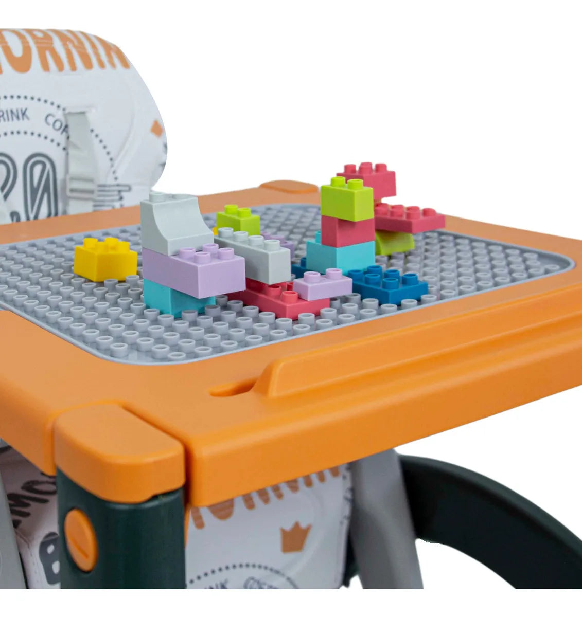 Silla Comedor Bebe 3 En 1 Comedor Escritorio Niños Color Blanco/Azul Niño