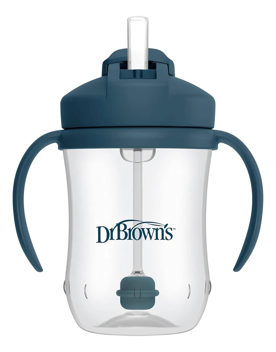Vaso Entrenador Pitillo Dr. Brown's 9 Onz X2 Niño Verde Y Azul