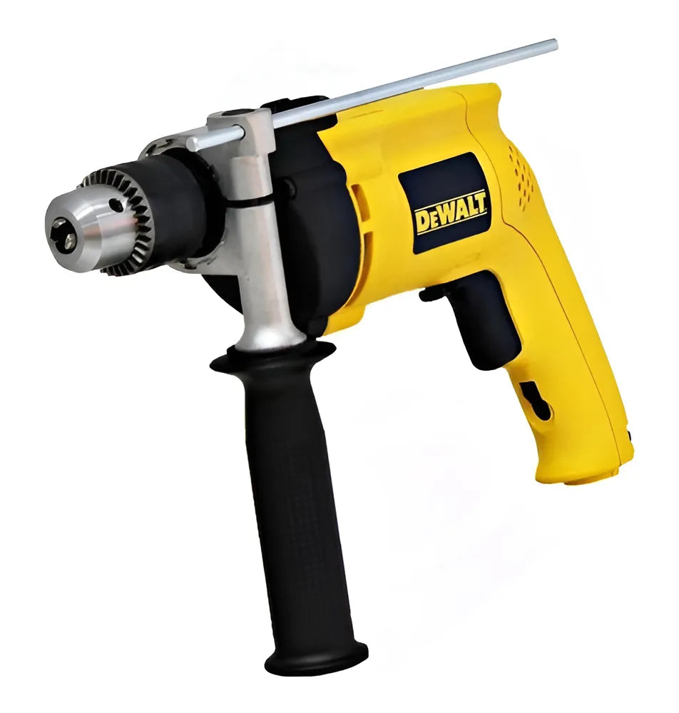 Taladro de impacto eléctrico DeWalt DW508S de 800 W, 13 mm y accesorio con caja de cartón de, 50 Hz/60 Hz