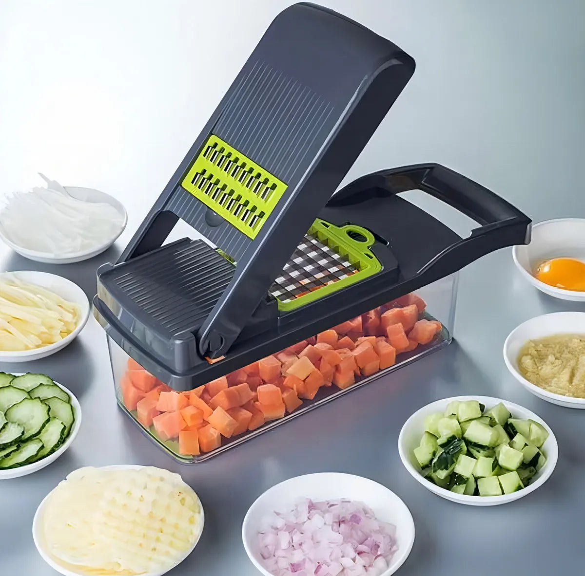 Cortador de verduras, cortador de verduras, rallador en espiral, color modelo 1
