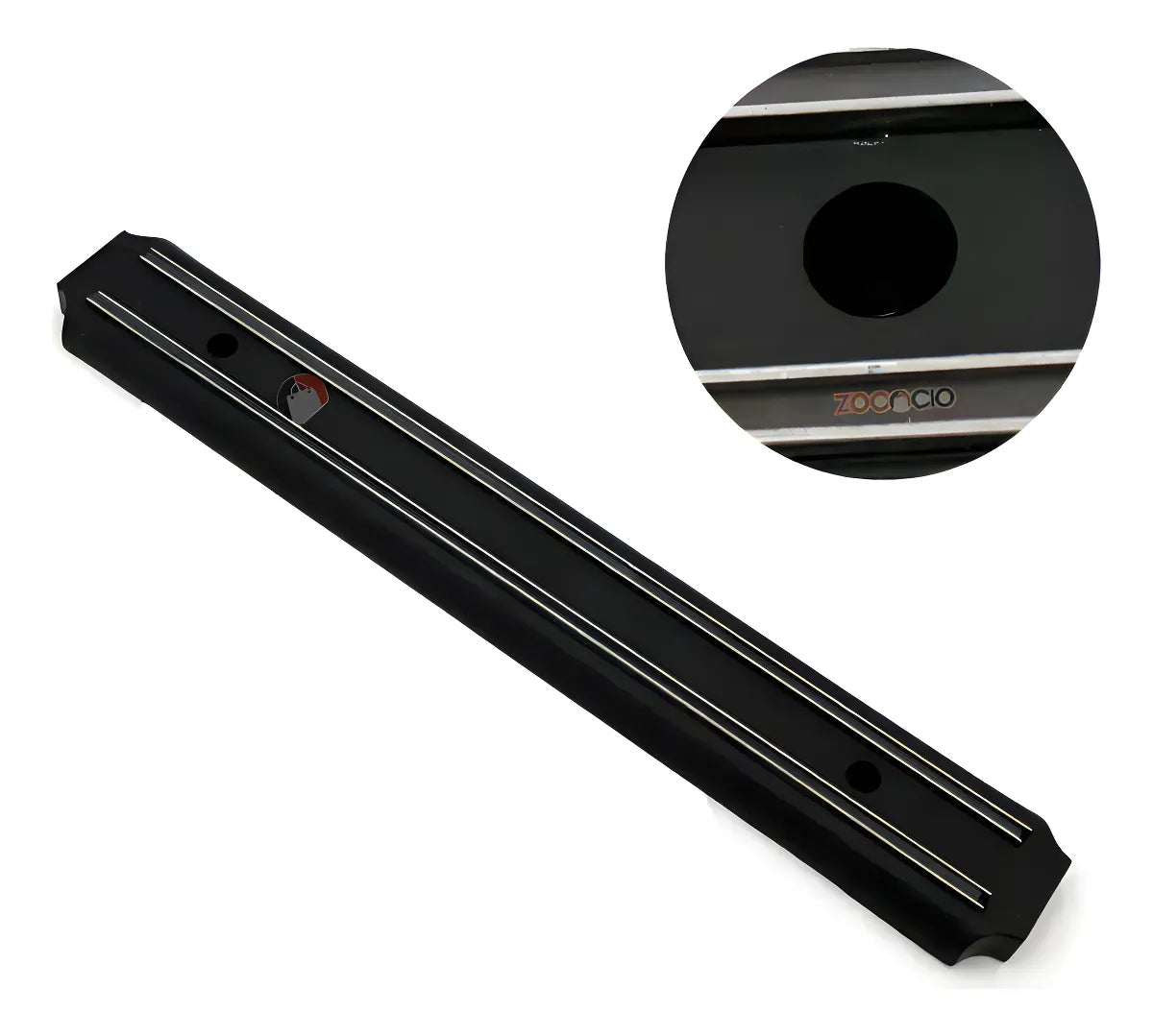 Soporte Magnético Barra De Imán Para Cuchillos Y Otros 38cms Color Negro