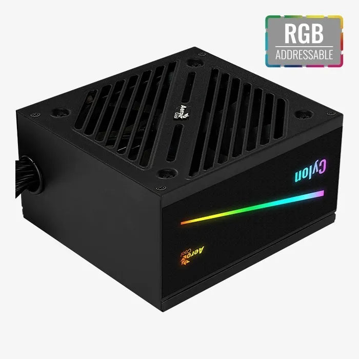 Fuente De Poder Aerocool Cylon Rgb 700w 80 Plus Bronce Rgb Black