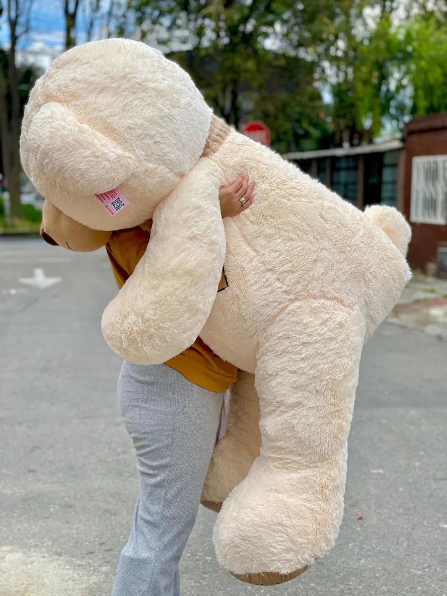 Oso De Peluche Gigante 1,85mts + Obsequios Perfumado Beige