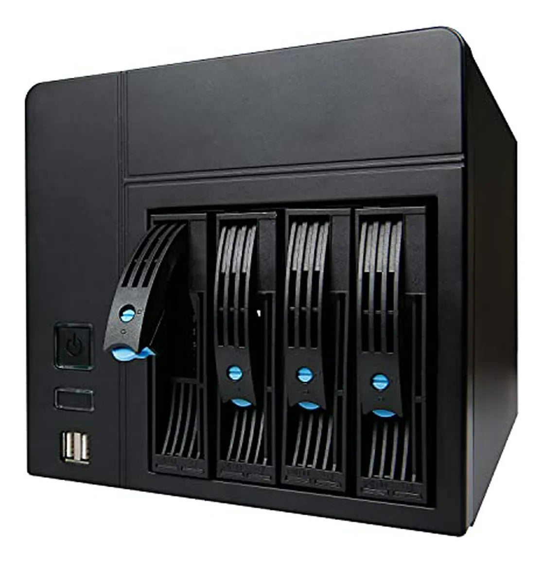 Chasis Nas 4 Bahías Con Psu Flex Mini-itx, Bandejas 2.5/3.5