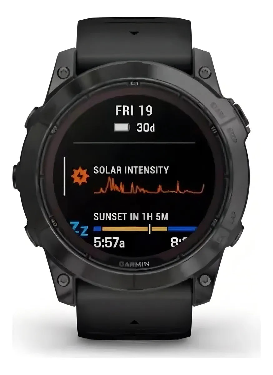 Reloj: Garmin Fenix 7x Pro Saphire Solar Titanium de 51 mm, color de la carcasa: negro, color del bisel: carbono