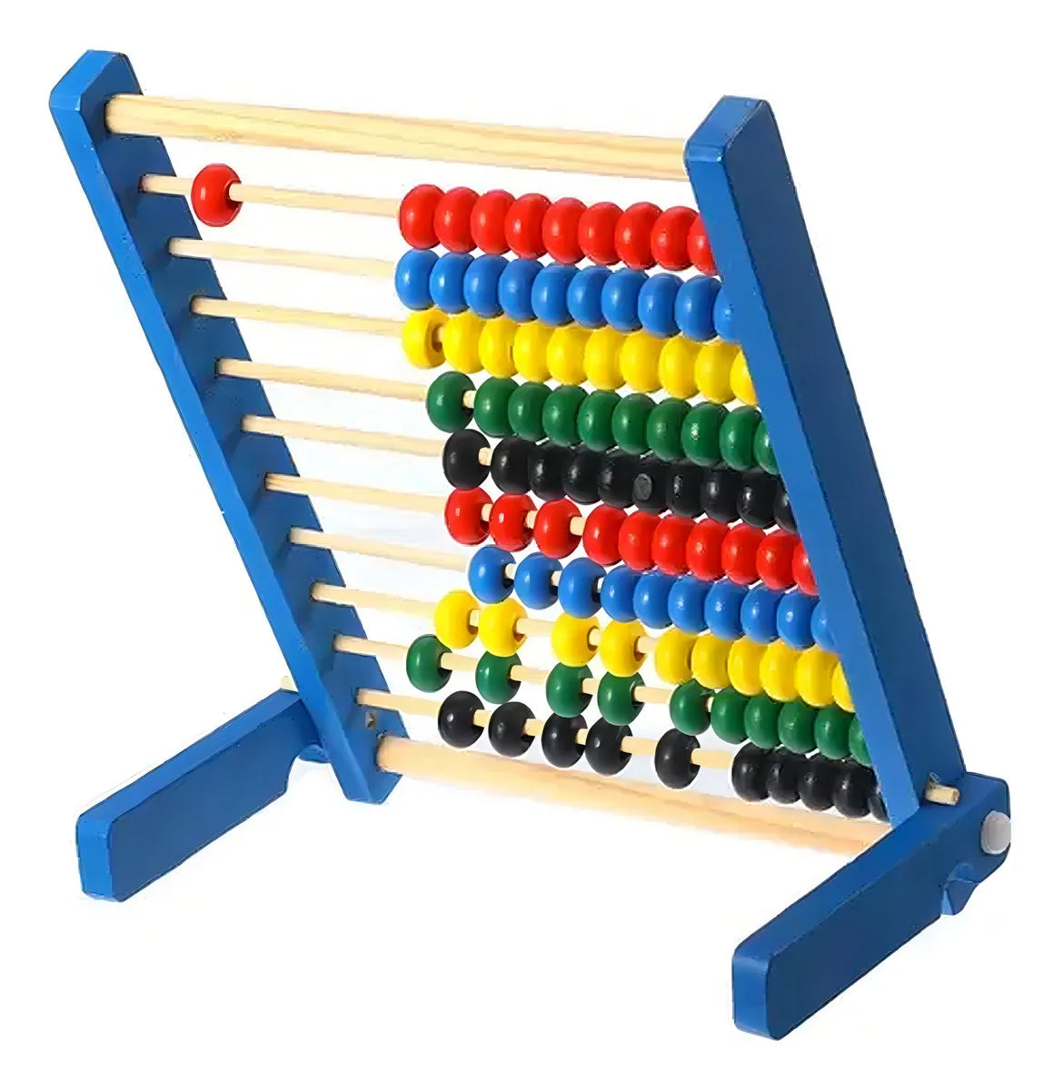Abaco Didáctico Para Aprender Niños En Madera Aprendizaje Color Azul