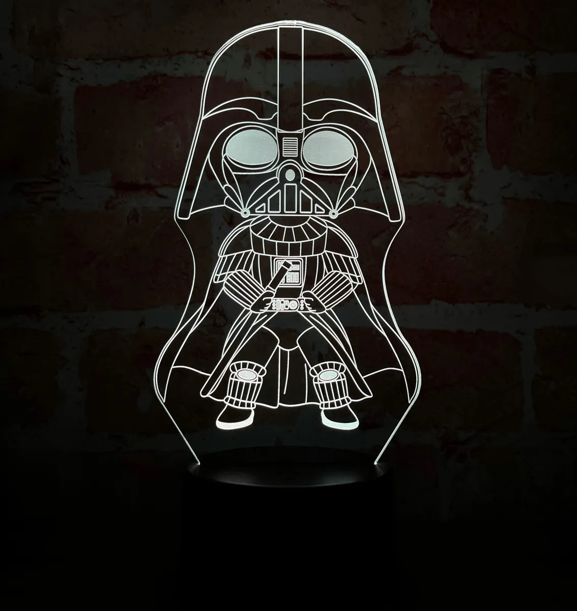 Lámpara De Noche 3d Darth Vader Star Wars Holograma Regalo - Negro