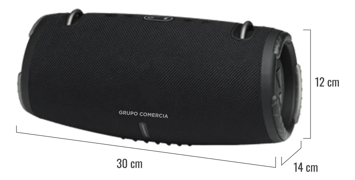 Parlante Xtreme Bluetooth Recargable Usb Mp3 Tws Potente Negro