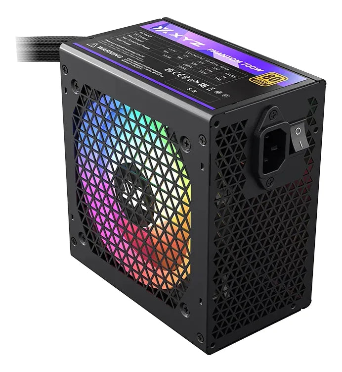 Fuente Poder Xyz Phantom 700w Argb 80+ Bronze Color Negro