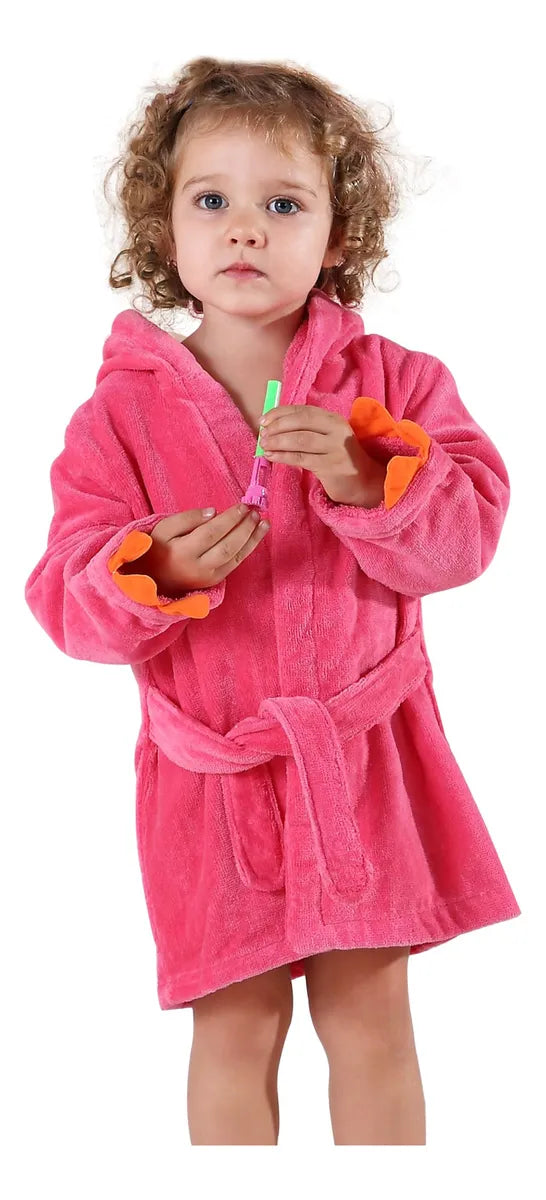 Michley Bata De Bano Con Capucha Para Ninas, Ninos, Toalla D