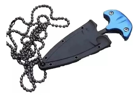 Cuchillo Tactico De Puño Mini Pua Para Camping Airsoft Caza Negro