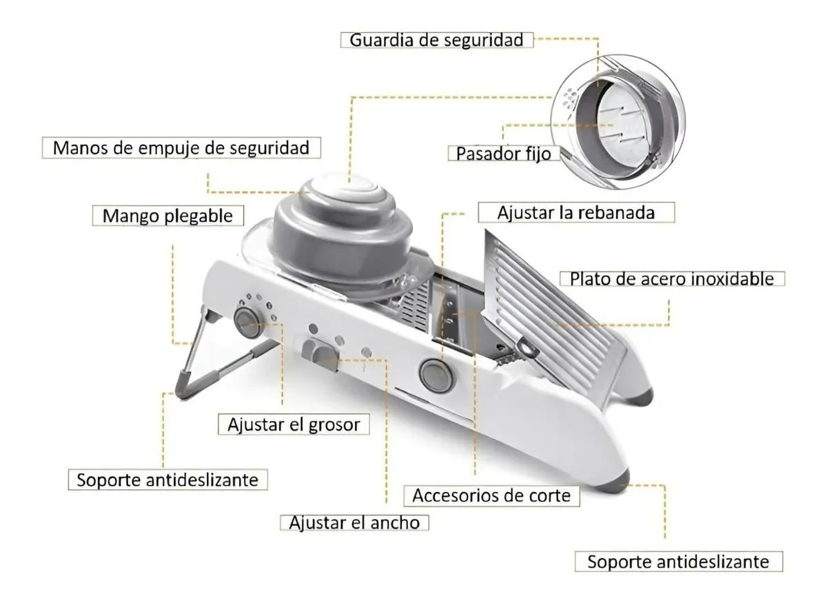 Picadora De Verduras Iboa Mandoline 18 En 1 Acero Inoxidable
