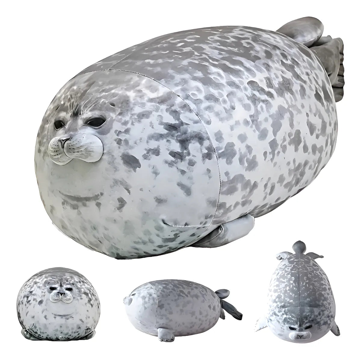 Foca Guatona Peluche Almohada Cojín Regalo Niños Adultos - Gris