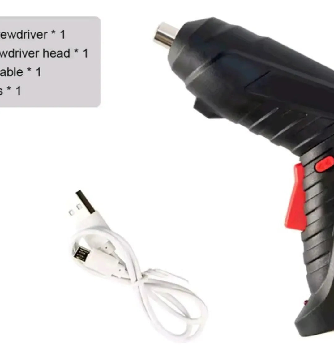 Destornillador Eléctrico Portátil Recargable Taladro Uso Cas - Multicolor - 3.5