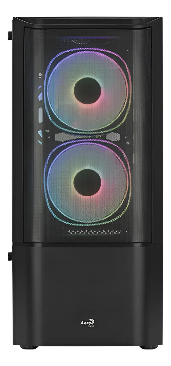 Gabinete Gamer Aerocool Quantum Mesh 3 Ventiladores Argb Negro