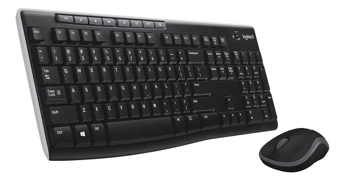 Kit Teclado Y Mouse Inalambrico Logitech MK270 Color Negro