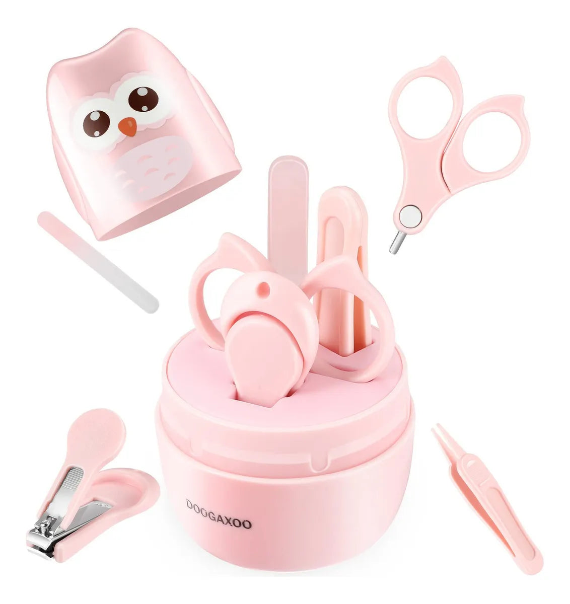 Doogaxoo Cortaunas Para Bebe, Kit De Unas Seguro 4 En 1 Con