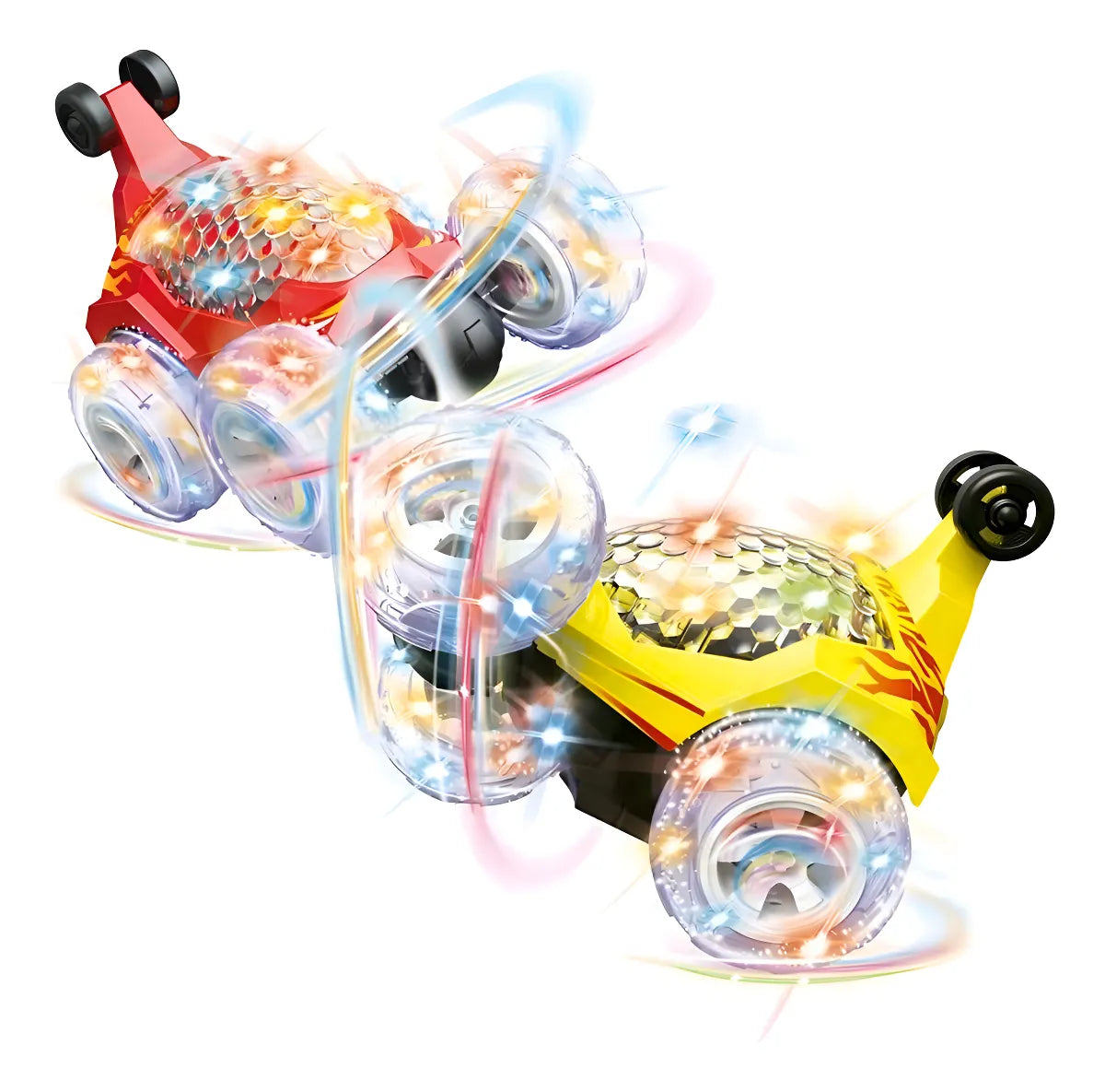 Carro de Control Remoto Recargable DM Toys Recarregável Gira 360° Luz Rojo