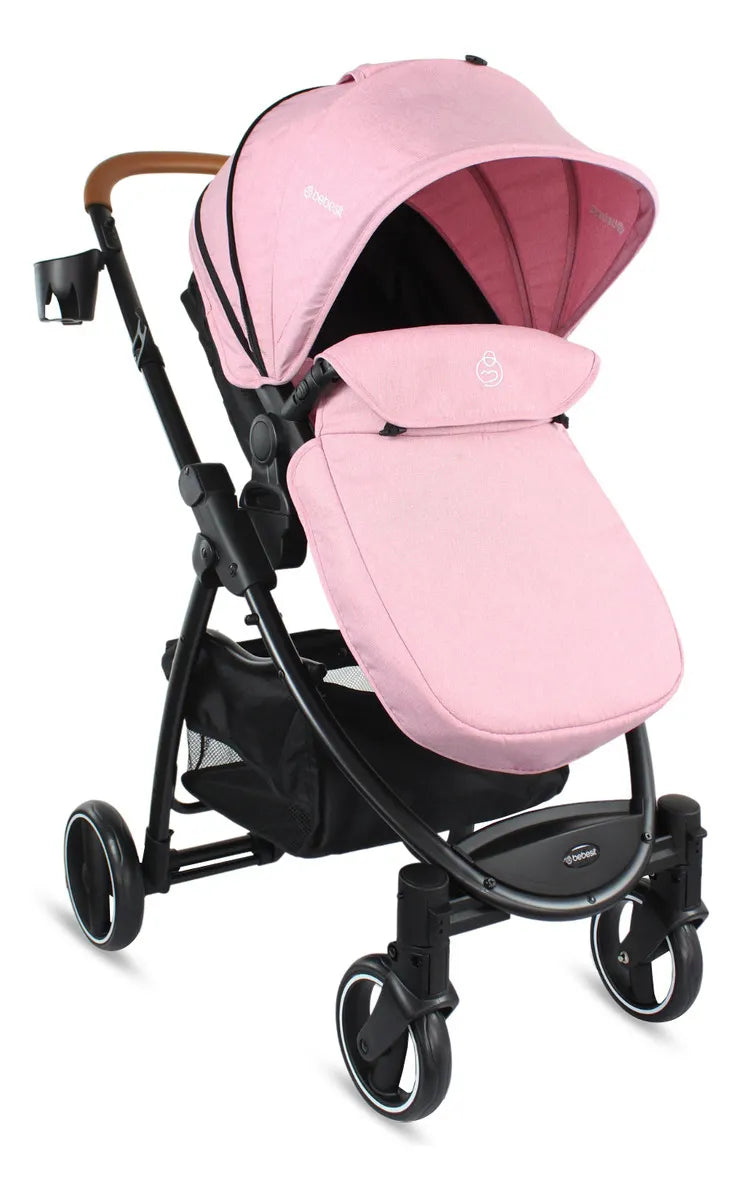 Coche Bebé Tipo Moisés Bebesit Color Rosa