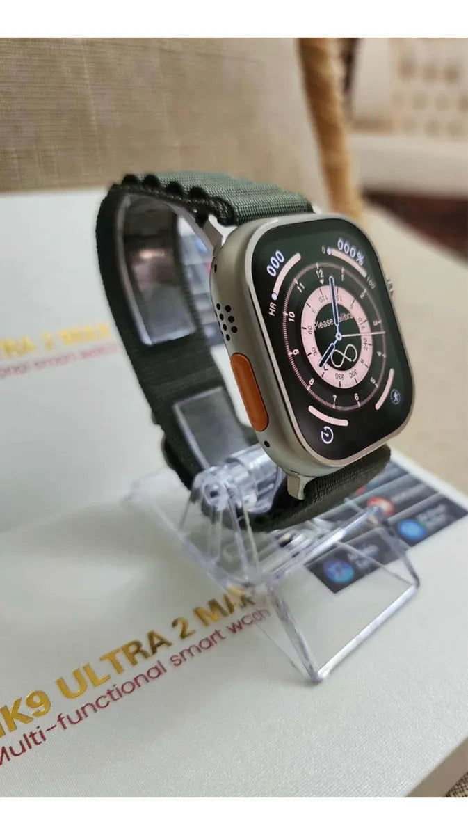 Hk9 Ultra 2 Max 2.02 Amoled 49 Mm Chatgpt Smart Watch 2024 Caja Crema Correa Negro Bisel Titanio Diseño De La Correa Milanese