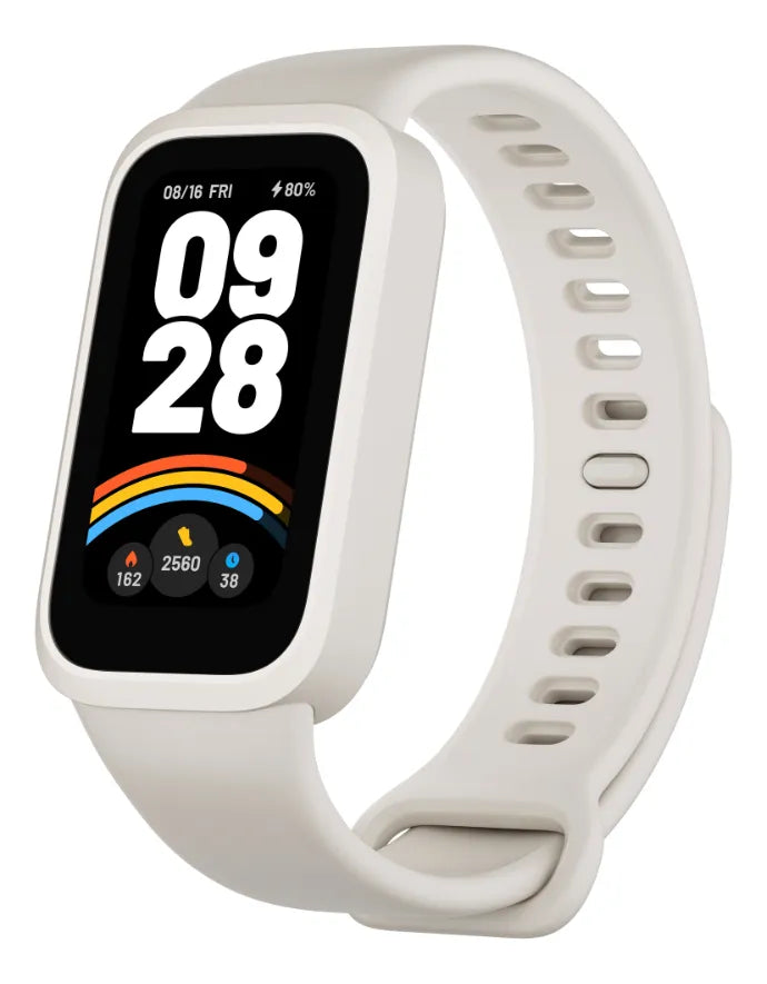 Xiaomi Smart Band 9 Active Plata Glaciar Caja Beige Malla Beige Bisel Beige