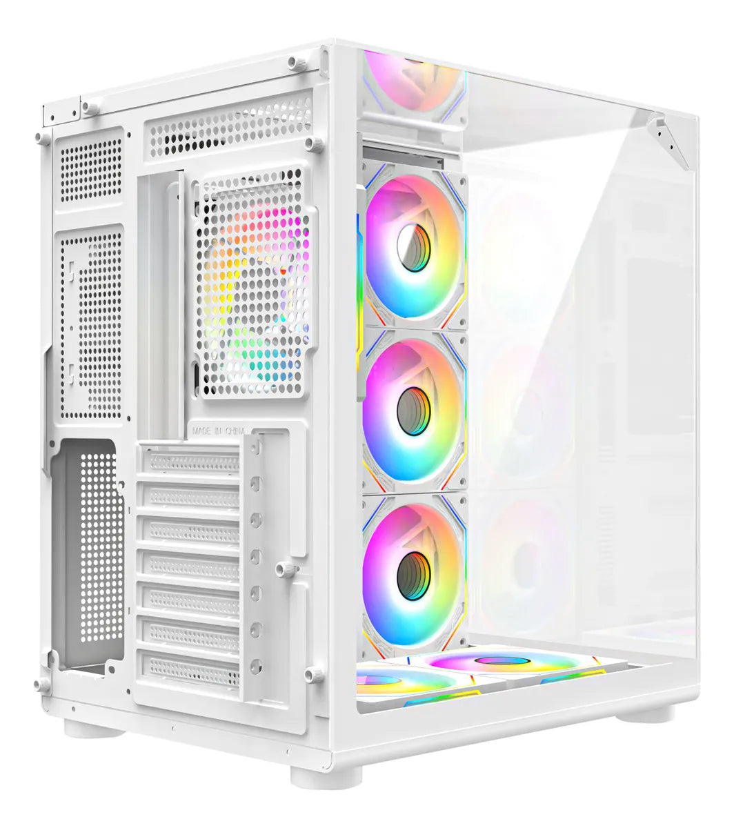 Gabiente Gamer Iceberg Crystal Cube S Mini Blanco 6 Fan Argb