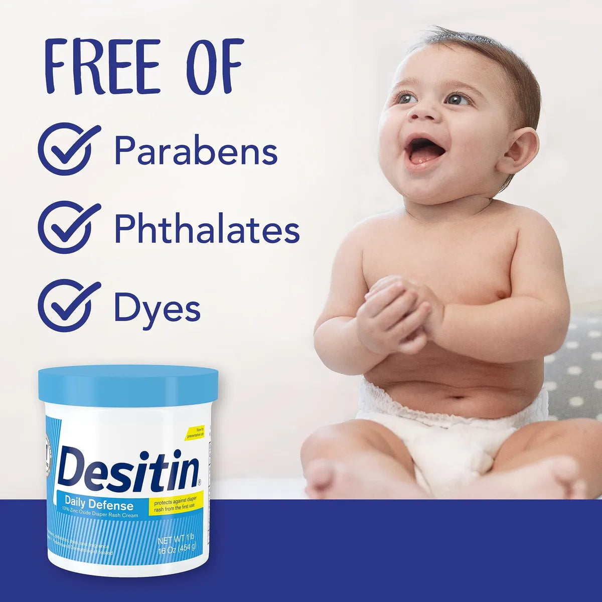Crema Para La Dermatitis Del Pañal Del Bebe Desitin16 Oz