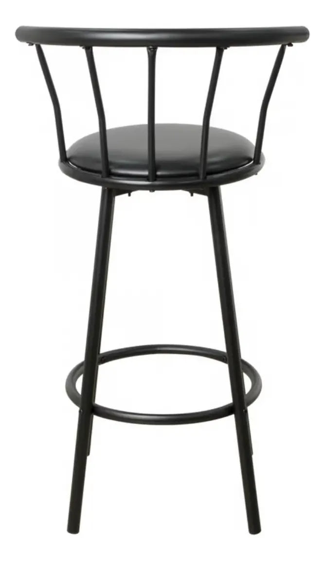Silla Alta De Bar Giratoria Butaco Barra Silla Giratoria Color Negro