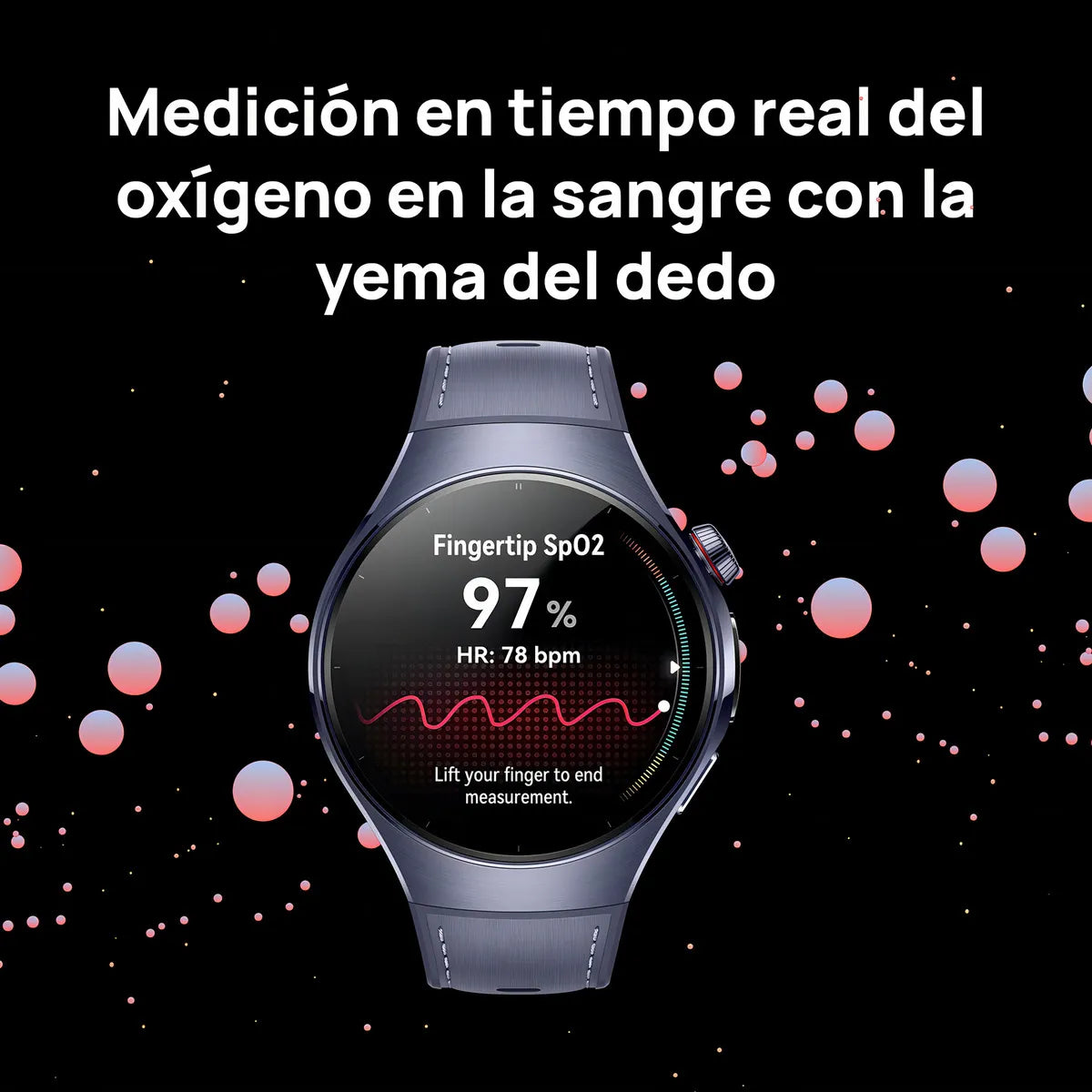 Smartwatch Huawei Watch 5 42mm Beige Esim, Gps, Wifi Bisel Negro Diseño de la malla Compuesto