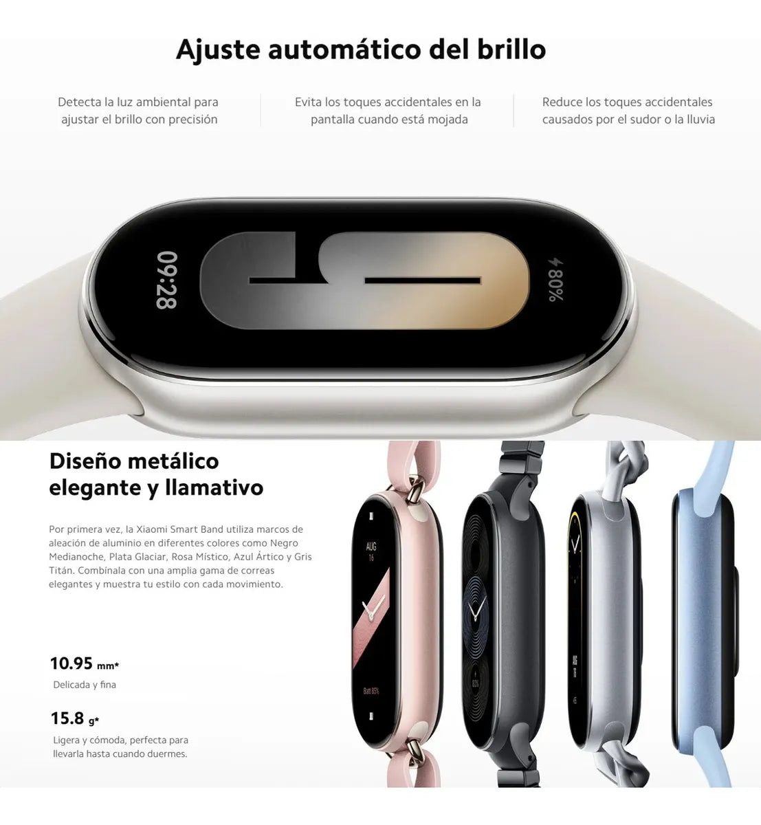 Combo Xiaomi: Smartwatch Smart Band 9 + Buds 6 Active Blanco Sport