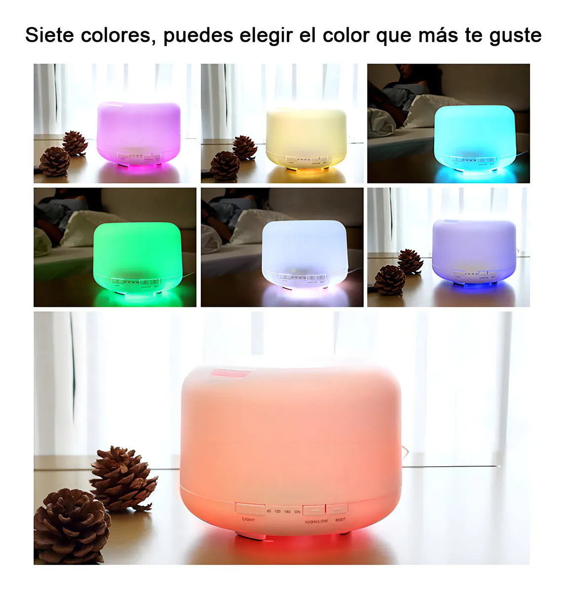 Humidificador Difusor Aromatizador Ultrasónico Banna BT-HUM-500 con voltaje de verde