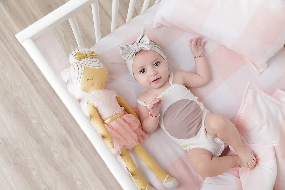 Bebé Juegos De Cama Cuna Para Niñas De 4 Piezas Inclu...