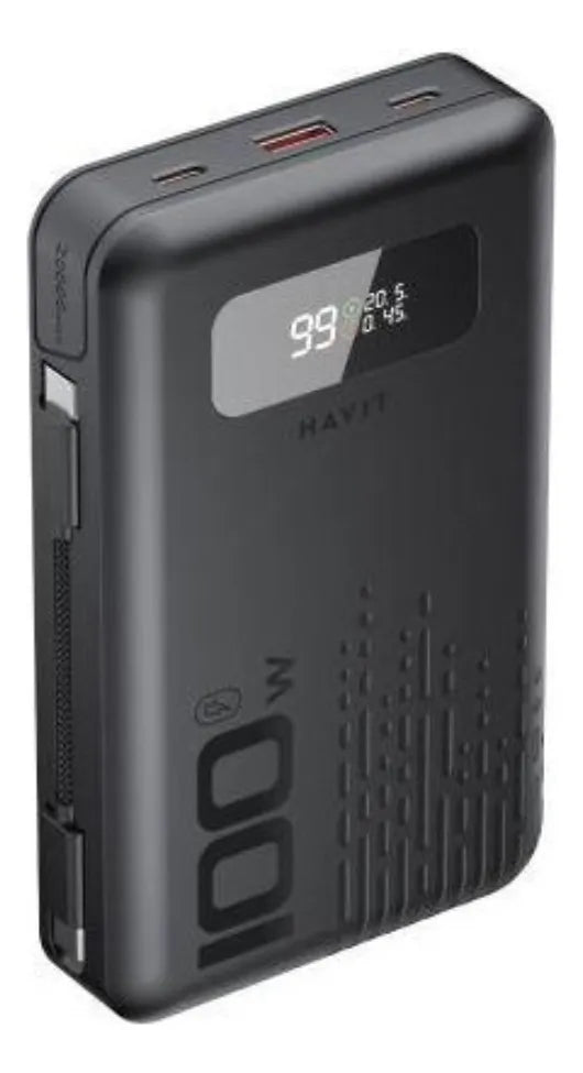 Powerbank Havit 20000 Mah Telefono Celular Portatil Tipo C Color Negro