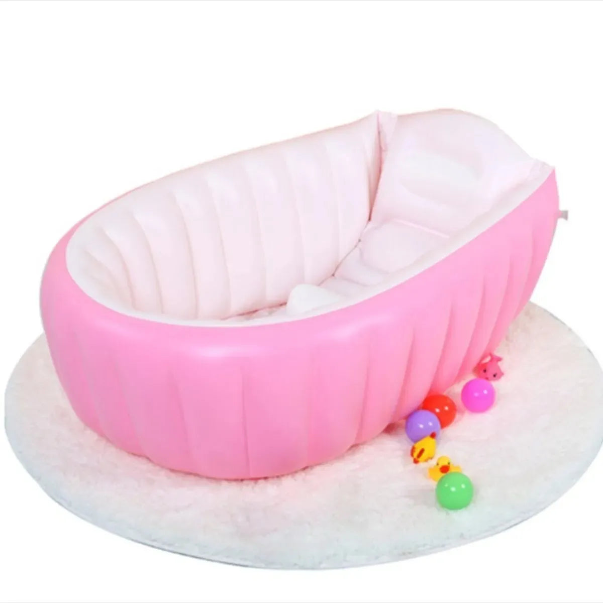 Tina Bañera Bebe Inflable Acolchada Cómoda Piscina Portátil Diseño
