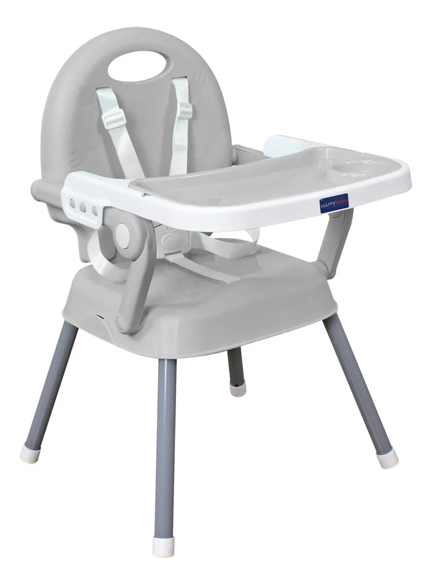 Silla Comedor Bebe 3en1 Happy Baby Azul Cp7000 Color Gris