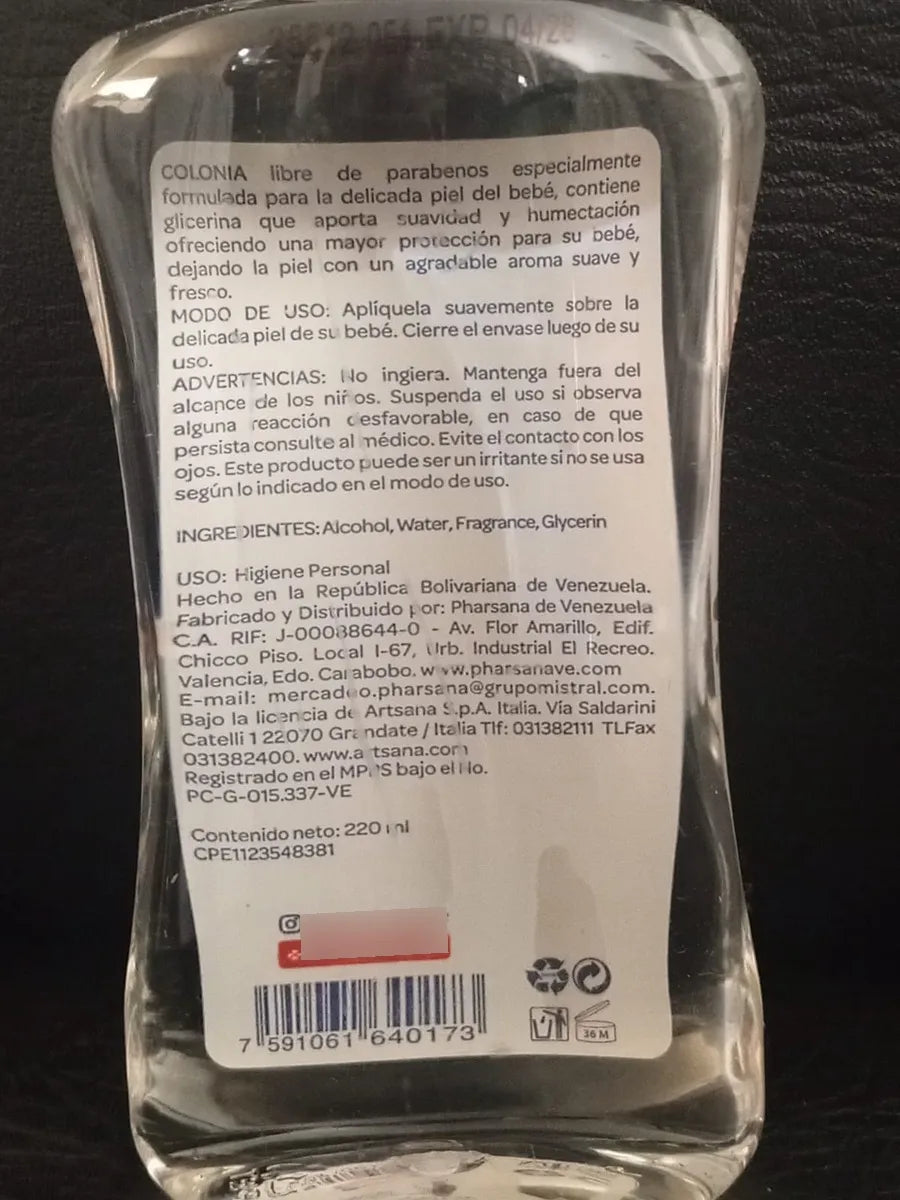 Perfume Colonia Chicco P/bebés 220ml Original Hipoalergénico