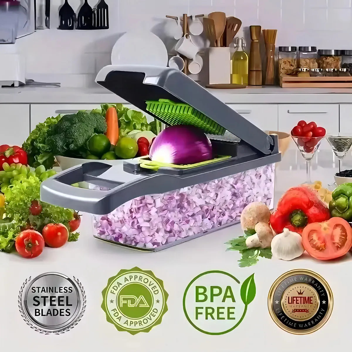 Mandolina Picador Cortador Rallador Vegetales Verduras Papa Veoquiero